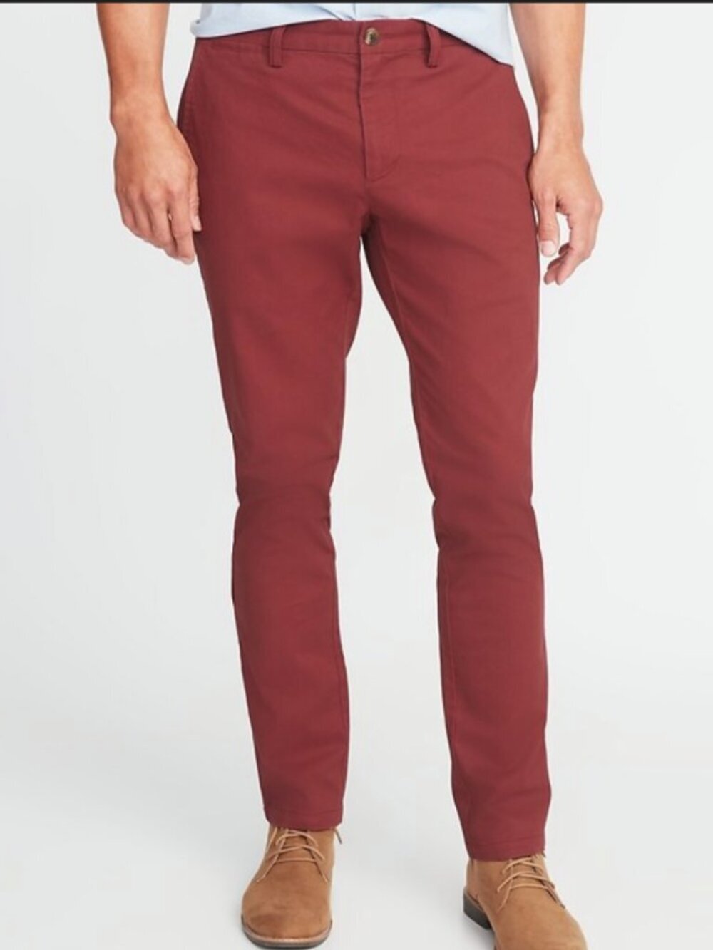 OLD NAVY Ultimate Slim Flex Chino Pants Rusty Red 38 x 32